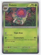 rabsca pokemon card value - 215/193 - Paldea Evolved - Illustration Rare Psychic Psybeam (50) Your opponents Active Pokmon is now Confused. Rabsca 099/193 - Holofoil SV02