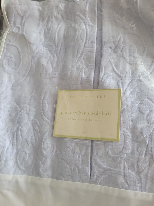 Pottery Barn Chloe Floral King Bedskirt-Never Used-Still in original bag