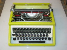 TYPEWRITER, MADE IN SPAIN, portable, case, WORKS WELL, early Olivetti??? ANTIQUE thumbnail