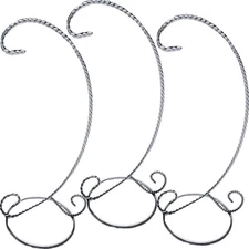 Silver Christmas Ornament Stand - Set of 3 - Ornament Displayers - 11 Inch Ho...