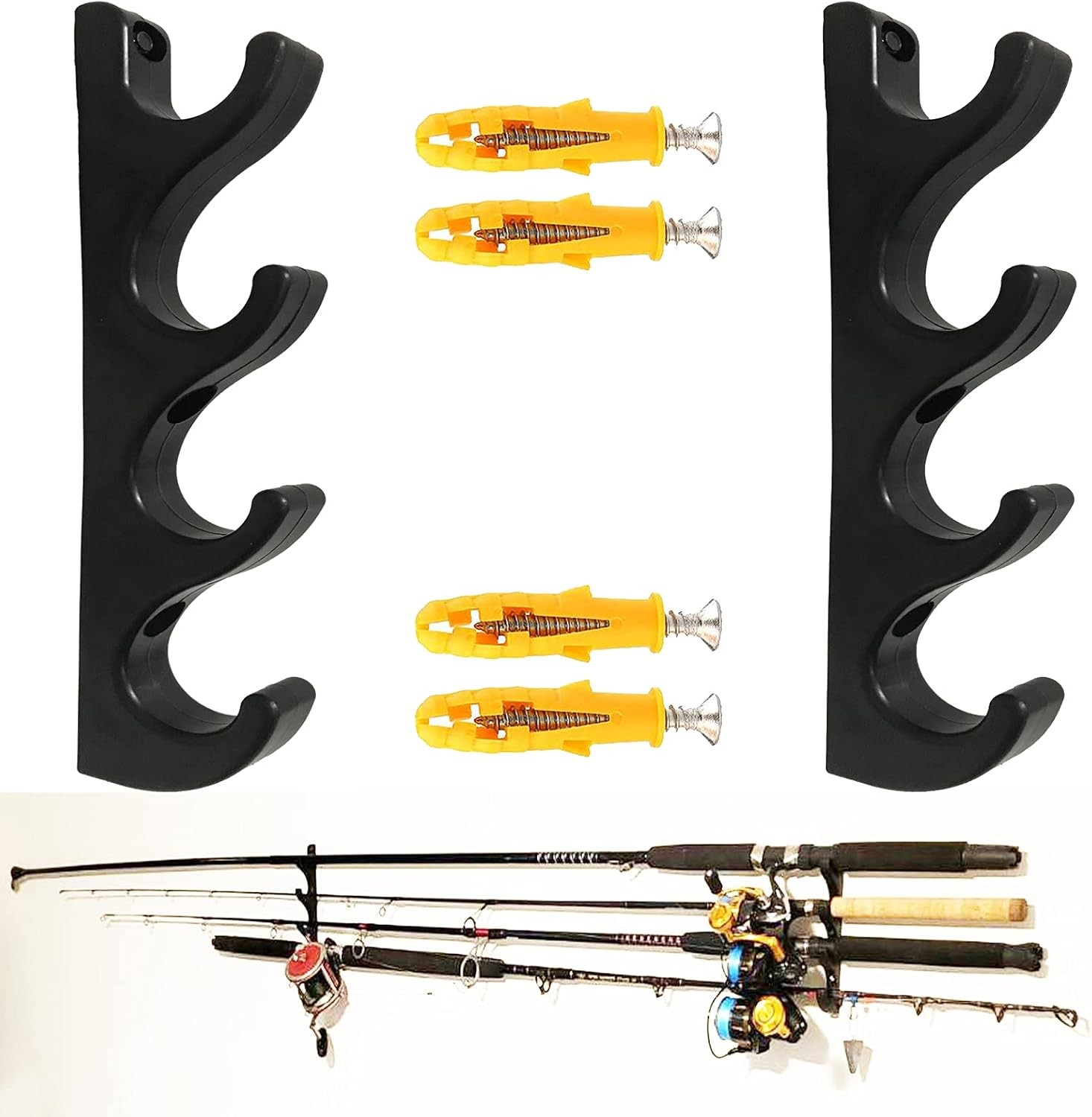 Horizontal Rod Rack for Fishing Rod Wall Rack Storage Fishing Pole Holder for G