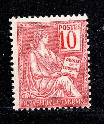 💎 VARIETE COTE 225 E No112 10C MOUCHON NEUF *** MNH CHIFFRES DEPLACES SIGNE 💎 - Photo 1/2