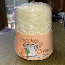 1 Pound Cone Peaches  Cream 100 Cotton Yarn - Ivory- 4 Ply- USA Made