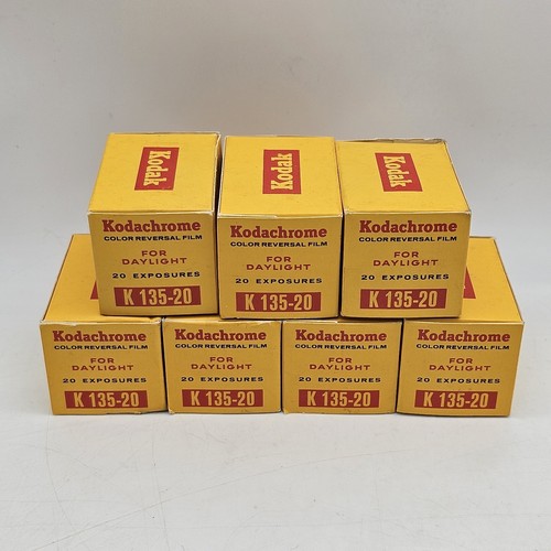 Menge 7 Vintage versiegelt Kodak Kodachrome K 135-20 35mm Farbumkehrfilm 1961