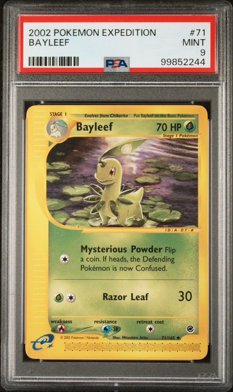 2002 Pokémon Expedition 71 Bayleef PSA 9 Mint