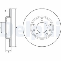 2X Bremsscheibe Delphi BG4670C FüR Peugeot SW 308 2 THP 110 130 Vti Bluehdi 100
