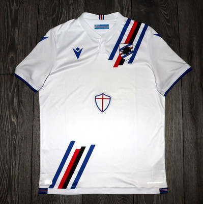 UC SAMPDORIA 2021 2022 AWAY FOOTBALL SHIRT SOCCER JERSEY MACRON SIZE MEN'S SMALL