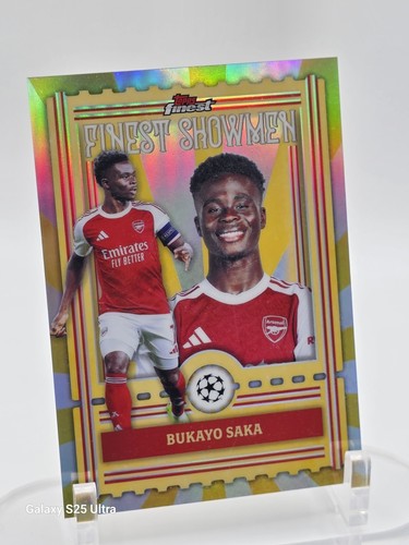 2025-26 Topps Finest UEFA Club Finest Showmen FS-8 Bukayo Saka, Arsenal FC