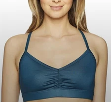 ALO Yoga Sunny Strappy Low Support Teal Sports Bra - Size - Medium