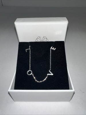 The VTG Sparrow LOVE Platinum Plated 16  Necklace