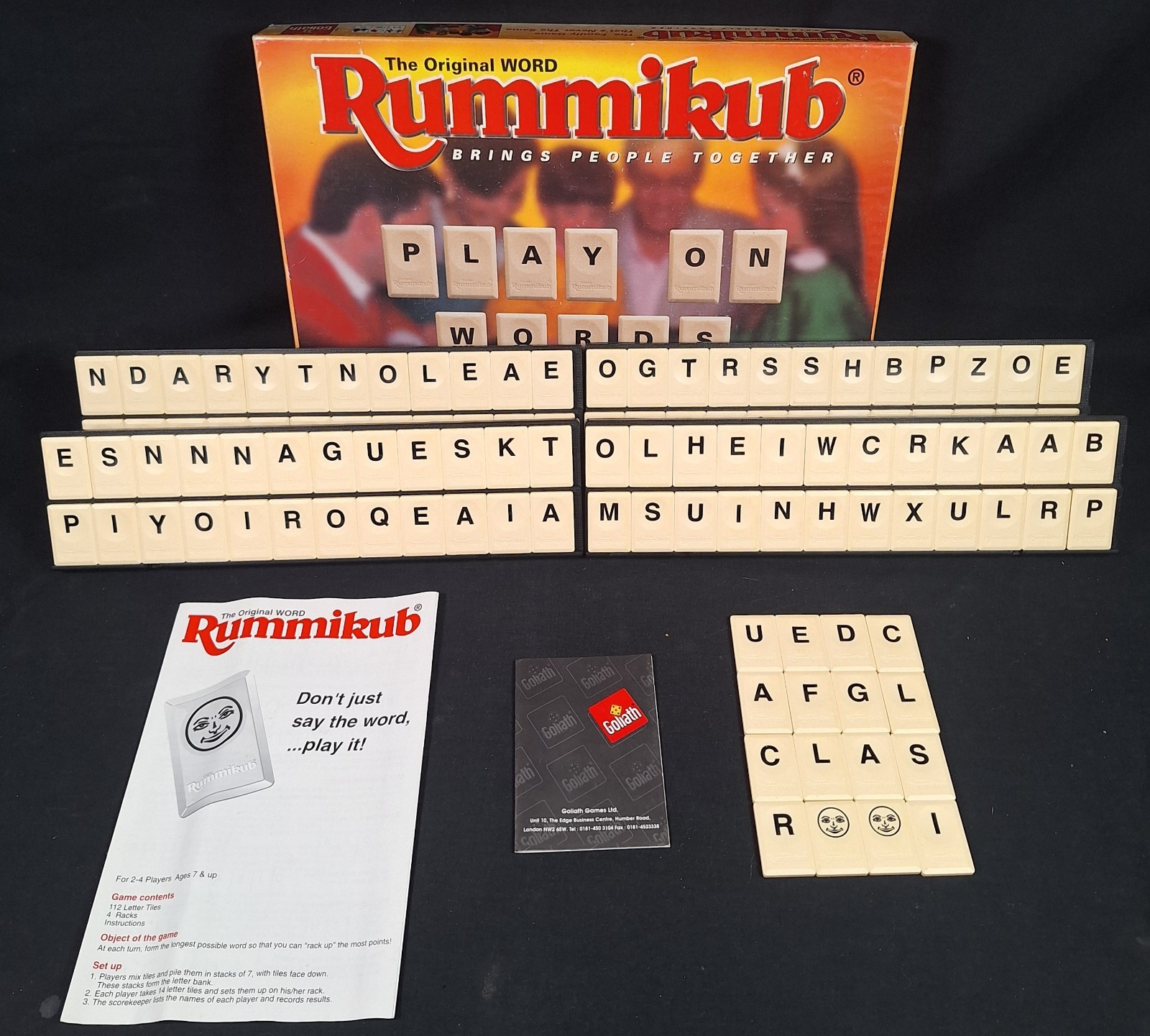 Rummikub Board Game Tile Word Game By Goliath 1995 Complete