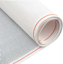 13 Mesh Mono Deluxe 20" X 60" Blank Needlepoint Canvas, Orange Line, Rolled in a