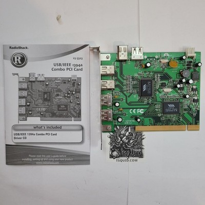 RadioShack USB/IEEE 1394a Combo PCI Card 25-3323 FireWire 400 VIA Chipset
