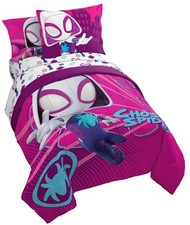 Marvel Spidey  His Amazing Friends Ghost Spider Gwen 5 Piece Twin Bed Set -