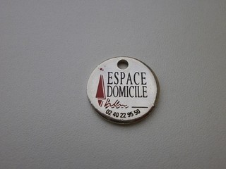 jeton de caddie métal " ESPACE DOMICILE"