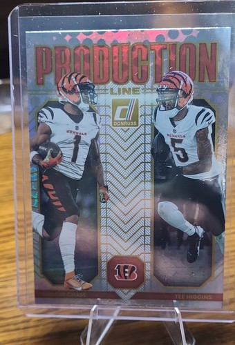 Ja'Marr Chase / Tee Higgins #10 2025 Panini Donruss Production Line card
