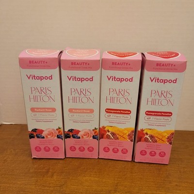 Paris Hilton 2- Radiant Rose & 2-Pomegranate Paradise Vitapods 28 pods total NEW