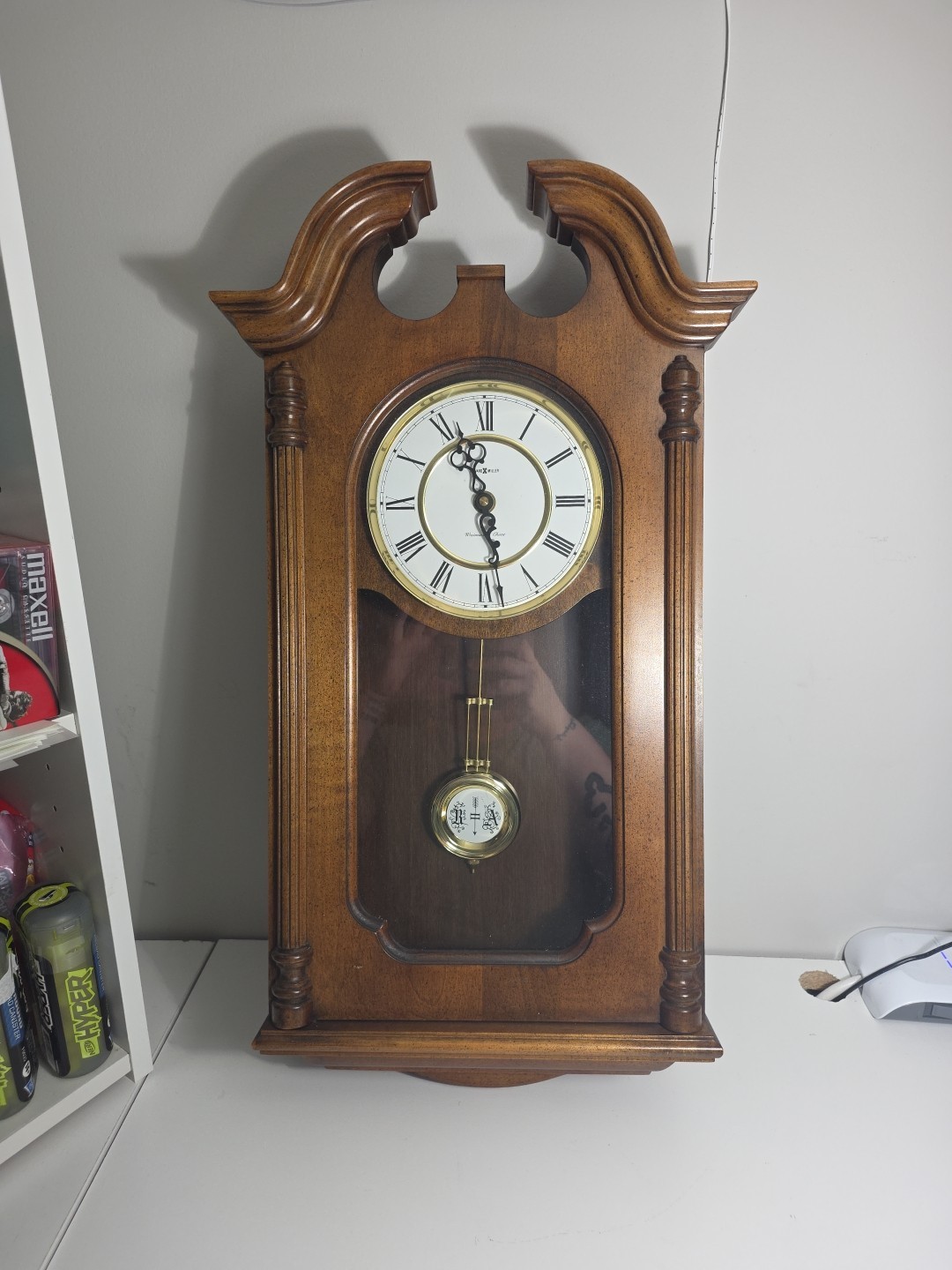 Howard Miller Wall Clock # 612-697 Vintage Design Pendulum Timepiece