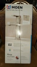 Moen Rinza Spot Resist Brushed Nickel 1-Handle High Arc Bathroom Faucet 84627SRN