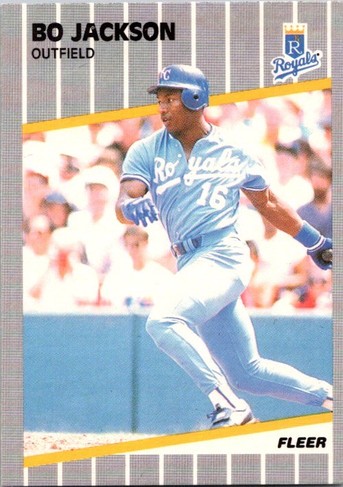 1989 Bo Jackson Fleer Baseball #285 Kansas City Royals