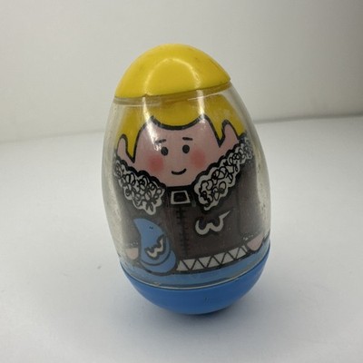 1978 Hasbro Weebles Pilot Boy   Blond Western Frill Shirt Figure A2 Vintage