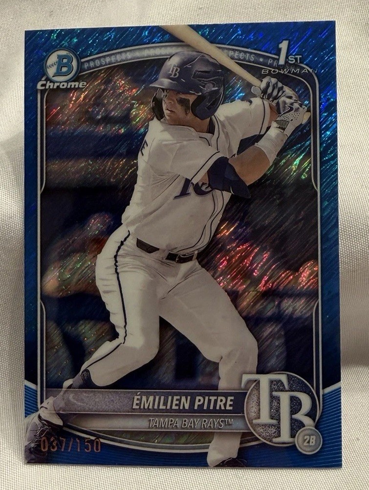 Emilien Pitre 2025 Bowman Chrome 1st Prospects #BCP-83 Blue Refractor /150