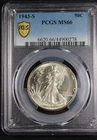 1943-S 50C Walking Liberty Half Dollar PCGS MS 66