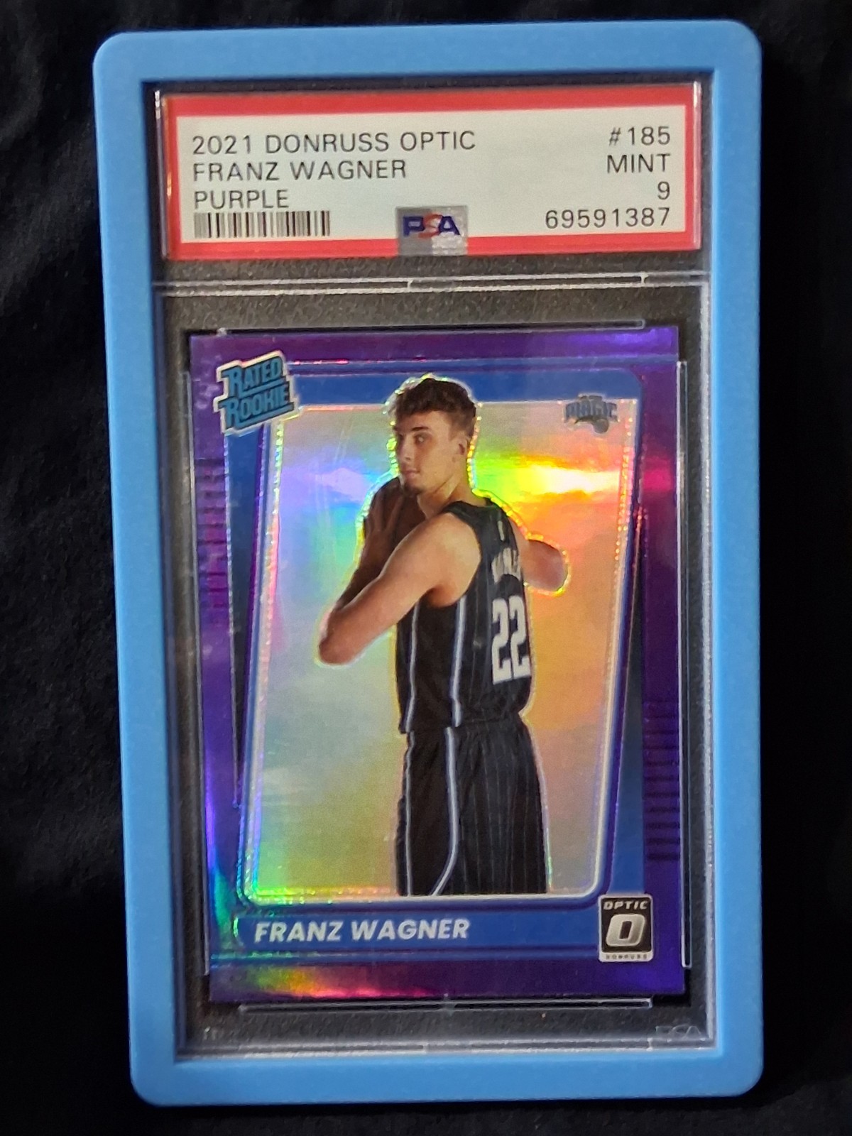 2021 PANINI DONRUSS OPTIC PURPLE #185 FRANZ WAGNER ROOKIE RC PSA 9