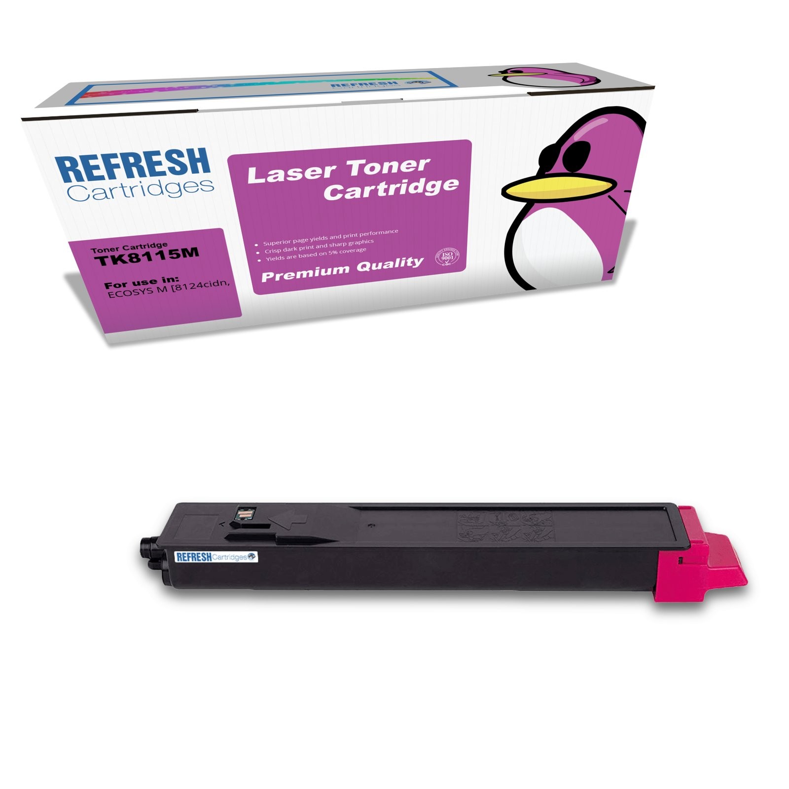 Refresh Cartridges Magenta TK8115M Toner Compatible With Kyocera Printers