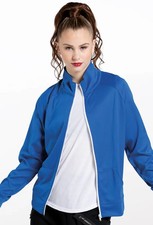 EUC Warm Up Jacket Balara AH3319 Medium Adult blue HipHop Jazz zip front