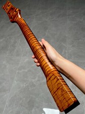S S Roasted Flame Maple Guitar Neck 22fret Rosewood Abalone Bird Inlay 12in