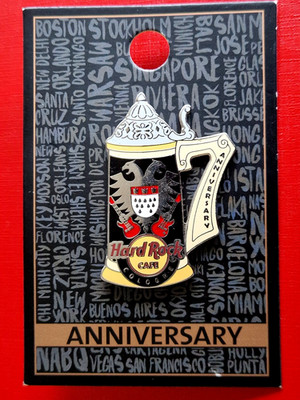 HRC Hard Rock Cafe Cologne Köln 7th Anniversary Beer Stein Eagle LE200