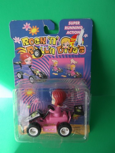 ROCK'N ROLL'N DIVA'S BOBBLE HEAD PUSH AND GO RACE CAR | eBay