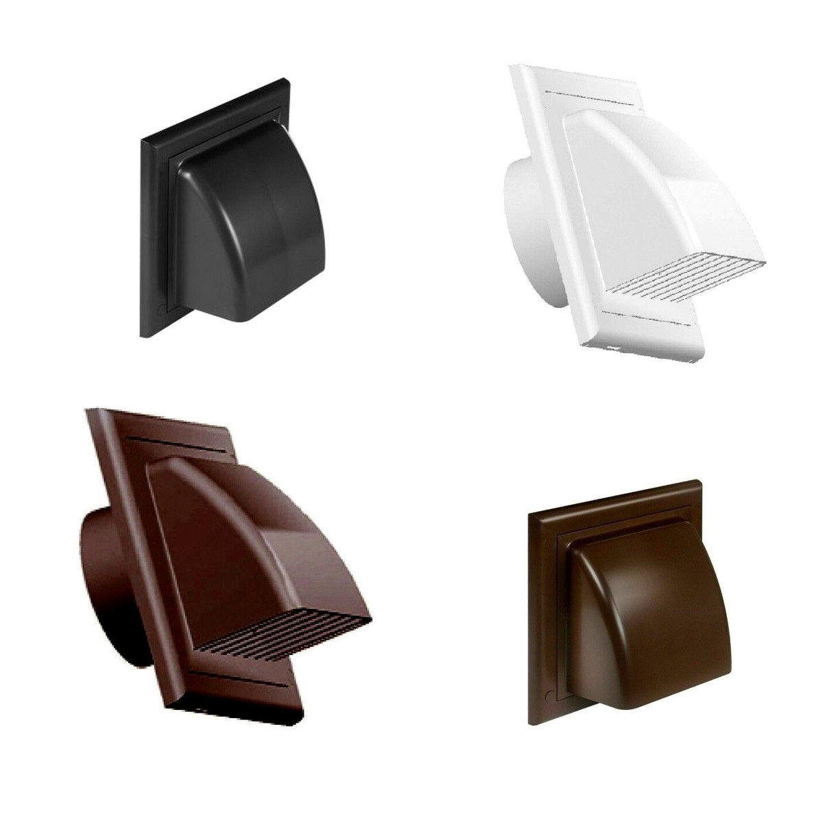 Cowled Gravity Flap Wall Outlet Non-Return Valve Cowl Air Vent Grille Duct  Cover | eBay