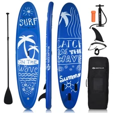 9.8' Inflatable Stand Up Paddle Board W/Carry Bag Adjustable Paddle Adult Youth