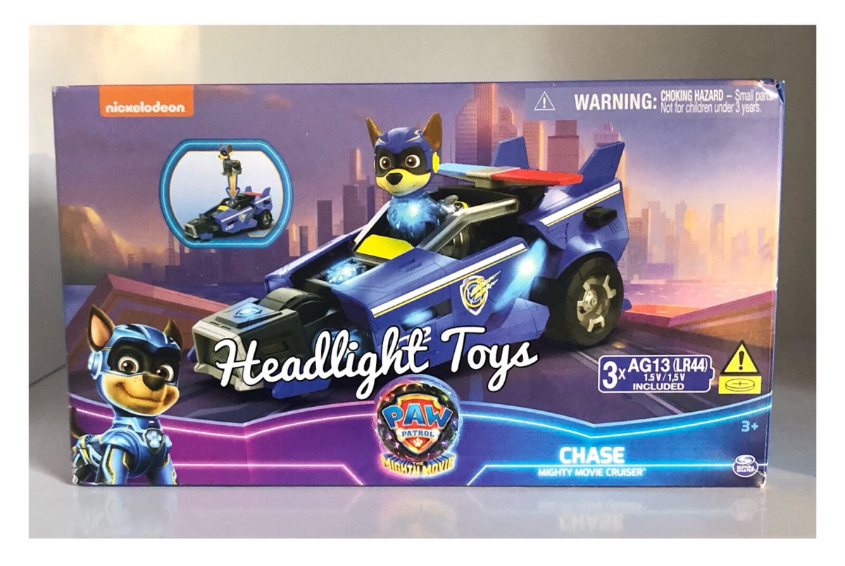 2023 Paw Patrol Chase Pup Action Figure Car Mighty Movie Cruiser