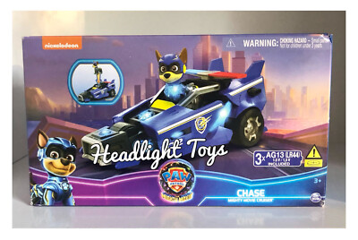 2023 Paw Patrol Chase Pup Action Figure Car Mighty Movie Cruiser