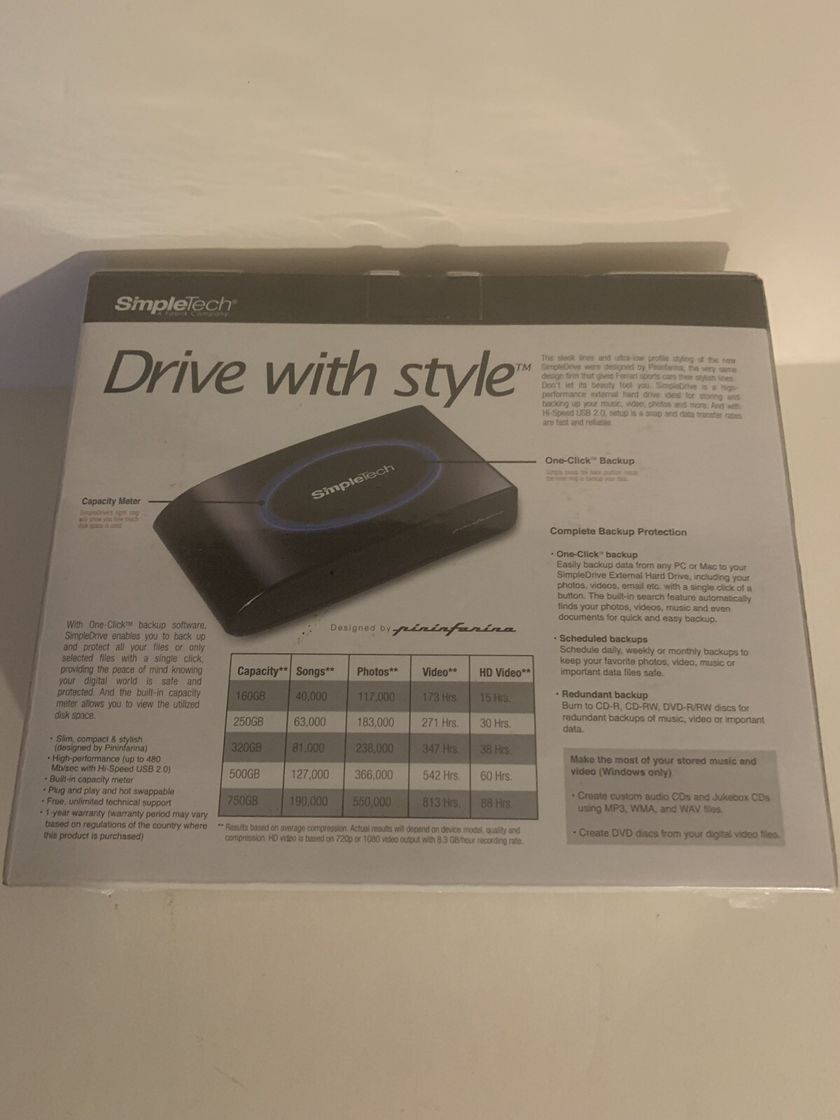 SimpleTech High-Speed USB 2.0 External Hard Drive 500 GB Drive With ...