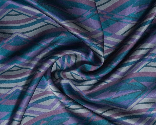 V&A - Wave - 100% Pure Mulberry Silk fabric Crepe de Chine - Picture 14 of 16