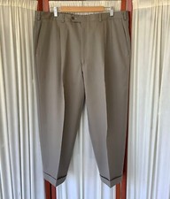 Nordstrom By JB Britches Vintage Wool Dress Pants Mens 40x26 Pleated Front Cuffs