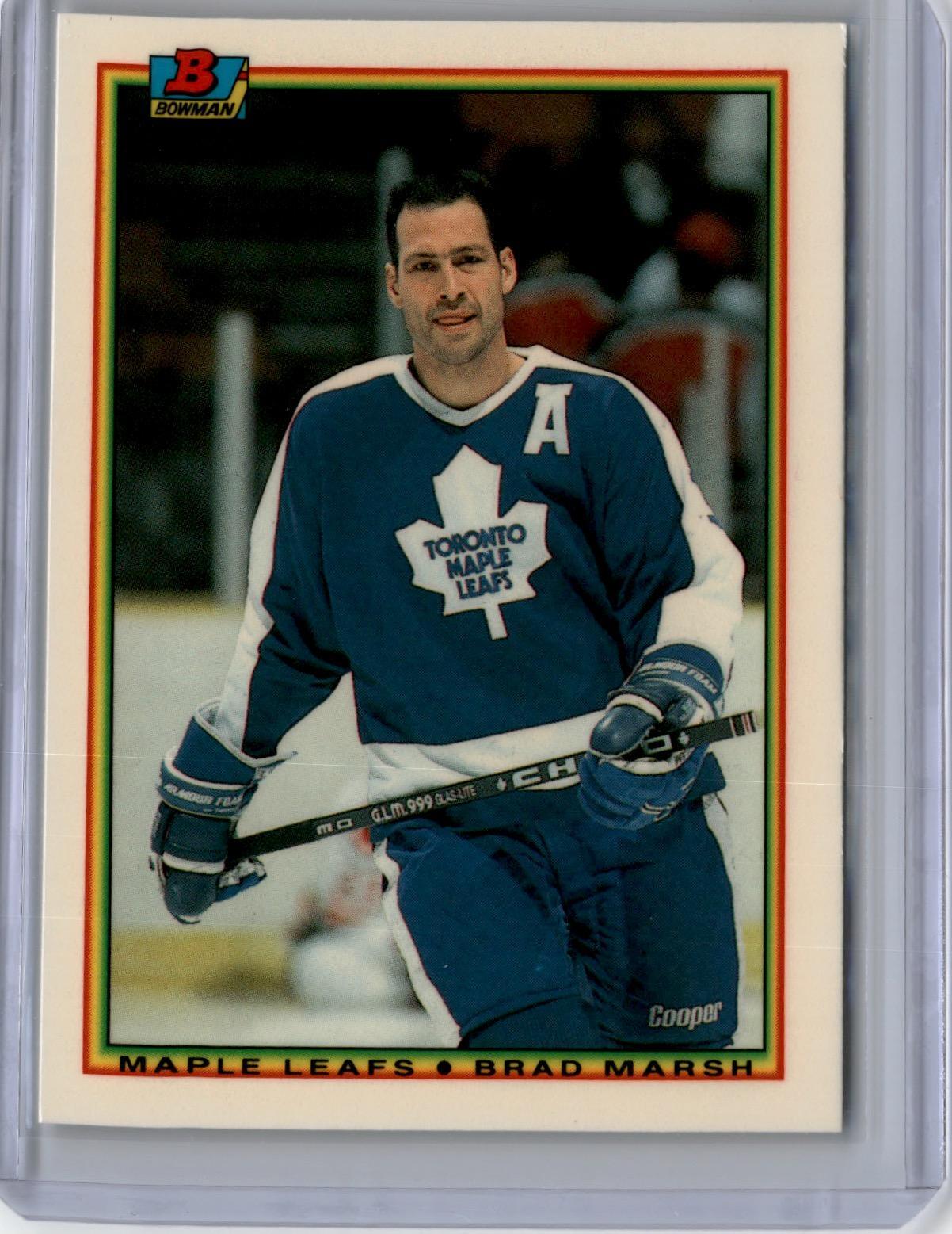 1990-91 Bowman Tiffany Brad Marsh Toronto Maple Leafs #158 Hockey