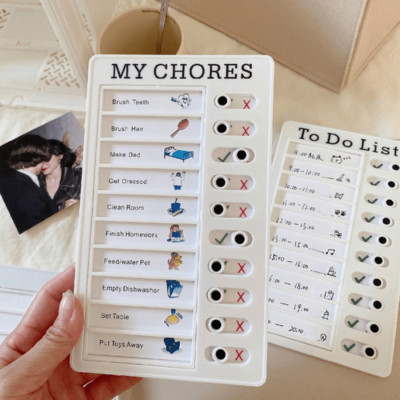 Checkliste Tages-To-Do-Liste Diagramm Planertafel Hausarbeit Aufgabe Checkboards selbst