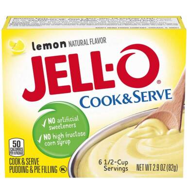 Jell-O Cook & Serve Pudding & Pie Filling Lemon Flavor - 2.9 Oz - Pack of 12