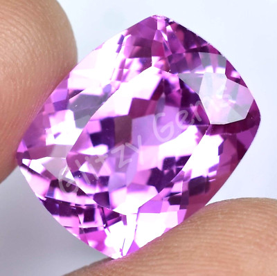 Natural Mogok Pink Ruby 23.20 Ct Cushion Certified Flawless Loose Gemstone