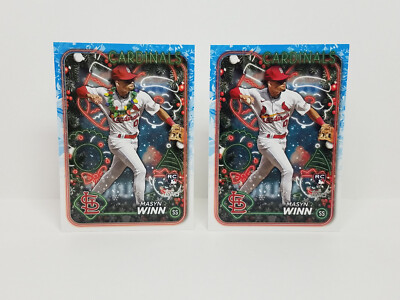 2024 Topps Holiday #H94 Masyn Winn, Cardinals (RC) - Christmas Light Necklace