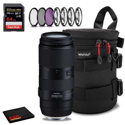 Tamron 100-400mm Lens for Canon EF (Intl Model) (AFA035C-700) Bundle