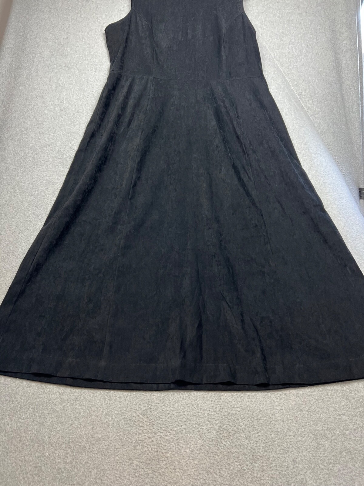 90s Vintage Victoria Holley Faux Suede Maxi Dress Plus Sz 16W Minimalist