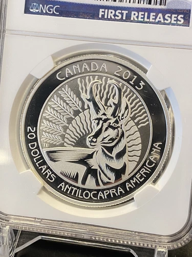 2013 Untamed Canada Pronghorn Silver $20 PF70 ULTRA CAMEO FIRST RELEASES - NGC