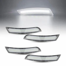 For 2016-2022 Chevrolet Camaro white clear LED Side Marker Lights Kit Front Rear