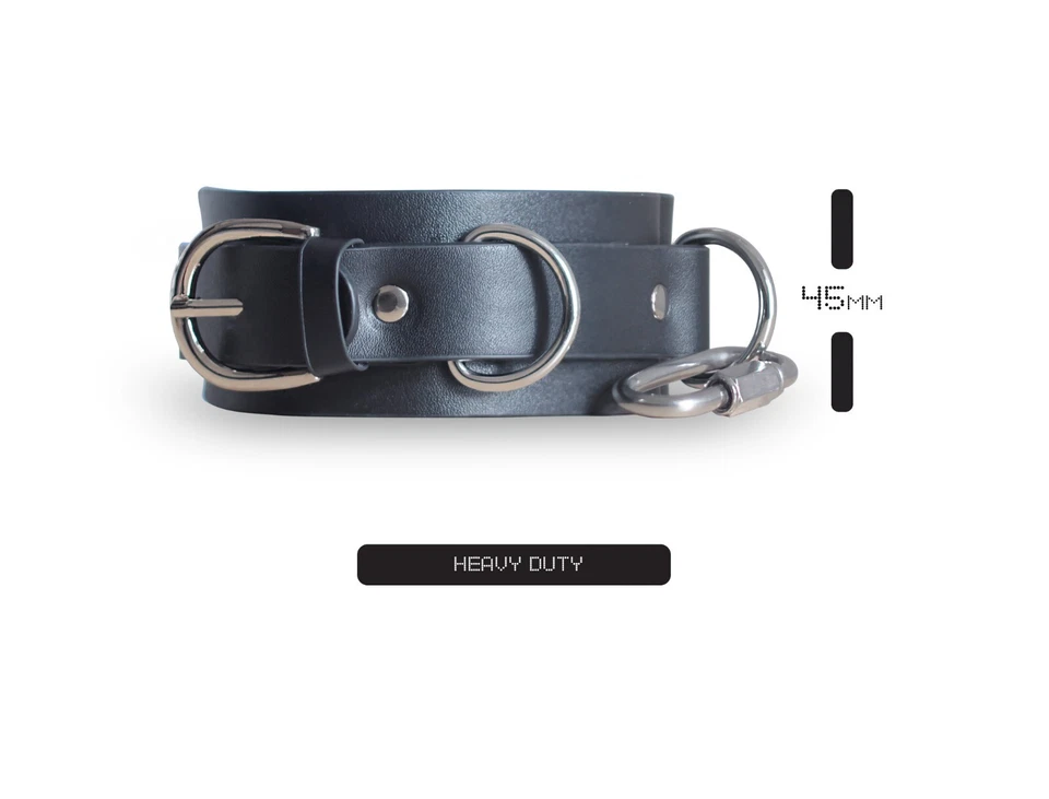 SM Quality One-Pieces Hand Cuff BDSM Bondage Set Erotic Sex PU Heavy Duty - Image 3 of 4